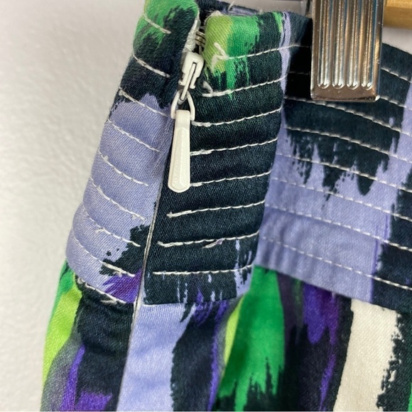 Spanner Animal Print Full Cotton Midi Skirt Size 10 Lilac Green NWT - Picture 8 of 11